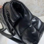 Saint Laurent Loulou Puffer Small Bag In Quilted Lambskin Black
